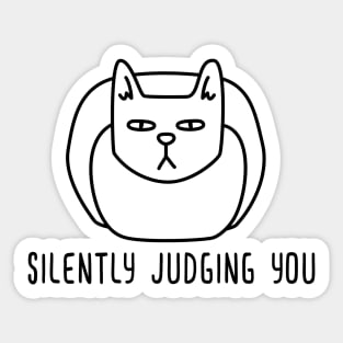 Cat Loaf, Silently Judging you, Cute and funny T-shirt Sticker